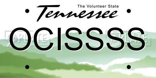 OCISSSS Tennessee License Plate