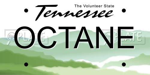 OCTANE Tennessee License Plate