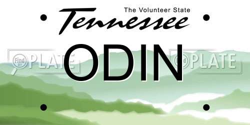 ODIN Tennessee License Plate