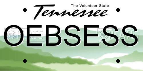 OEBSESS Tennessee License Plate