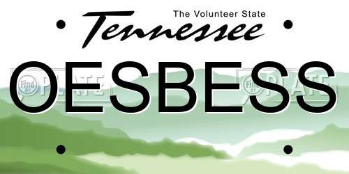 OESBESS Tennessee License Plate