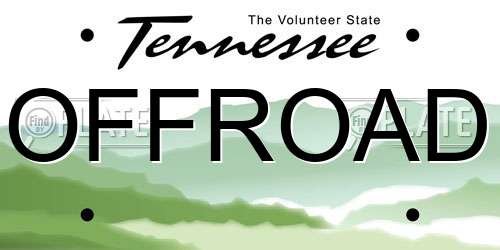 OFFROAD Tennessee License Plate