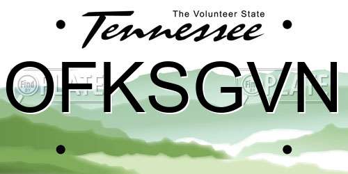 OFKSGVN Tennessee License Plate
