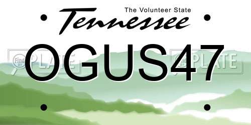OGUS47 Tennessee License Plate