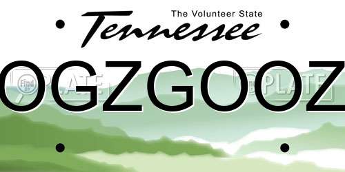 OGZGOOZ Tennessee License Plate