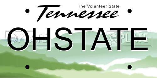 OHSTATE Tennessee License Plate