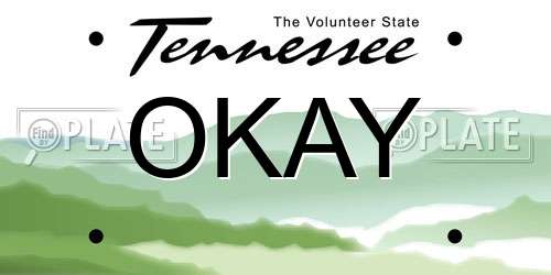 OKAY Tennessee License Plate