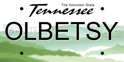 OLBETSY Tennessee License Plate