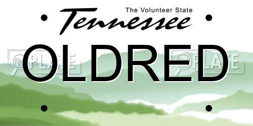 OLDRED Tennessee License Plate