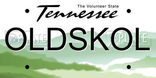 OLDSKOL Tennessee License Plate