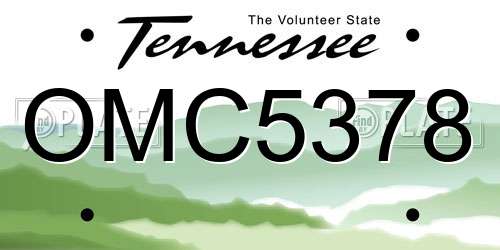 OMC5378 Tennessee License Plate