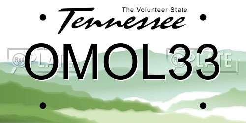 OMOL33 Tennessee License Plate