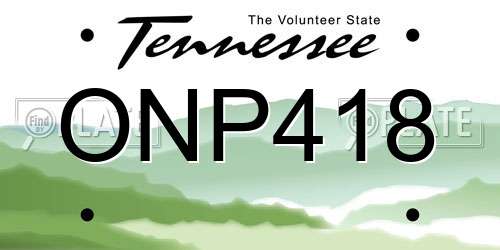 ONP418 Tennessee License Plate