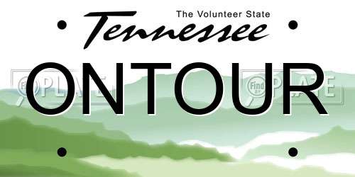 ONTOUR Tennessee License Plate
