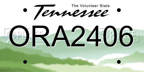 ORA2406 Tennessee License Plate