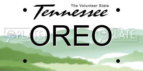 OREO Tennessee License Plate