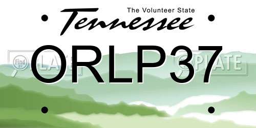 ORLP37 Tennessee License Plate