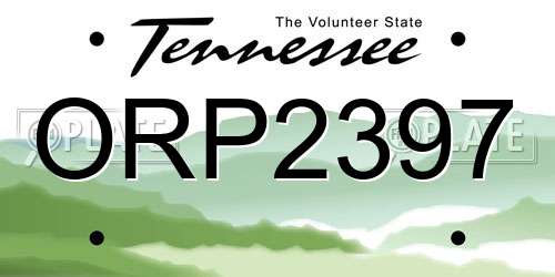 ORP2397 Tennessee License Plate