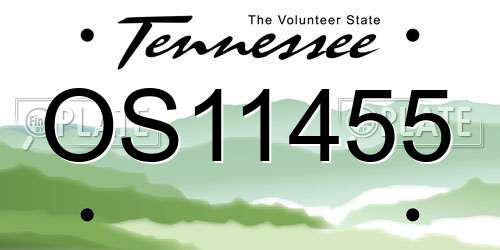 OS11455 Tennessee License Plate