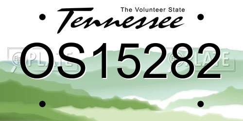 OS15282 Tennessee License Plate