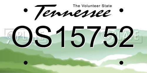 OS15752 Tennessee License Plate