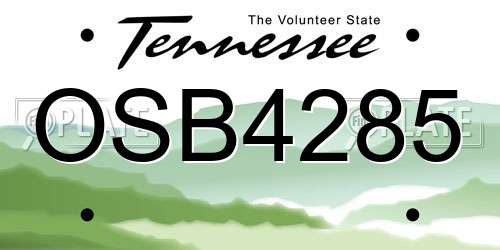 OSB4285 Tennessee License Plate