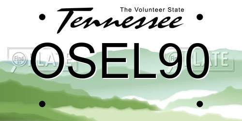 OSEL90 Tennessee License Plate