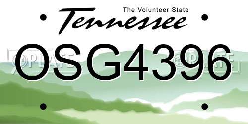 OSG4396 Tennessee License Plate