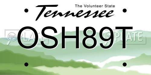 OSH89T Tennessee License Plate