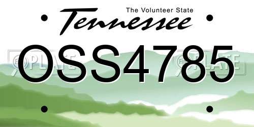 OSS4785 Tennessee License Plate