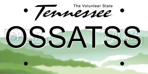 OSSATSS Tennessee License Plate