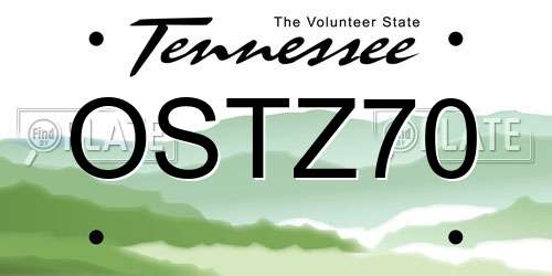 OSTZ70 Tennessee License Plate