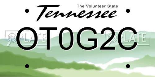 OT0G2C Tennessee License Plate