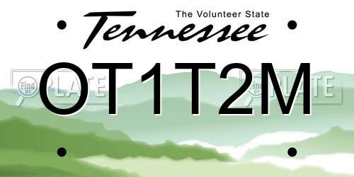 OT1T2M Tennessee License Plate
