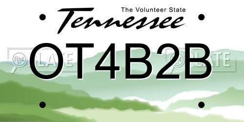 OT4B2B Tennessee License Plate