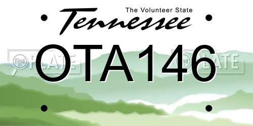 OTA146 Tennessee License Plate
