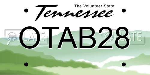 OTAB28 Tennessee License Plate