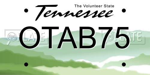 OTAB75 Tennessee License Plate
