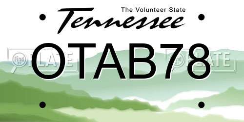 OTAB78 Tennessee License Plate