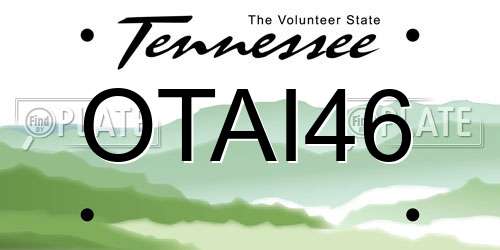 OTAI46 Tennessee License Plate