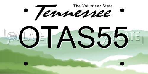 OTAS55 Tennessee License Plate
