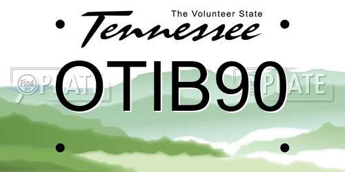 OTIB90 Tennessee License Plate
