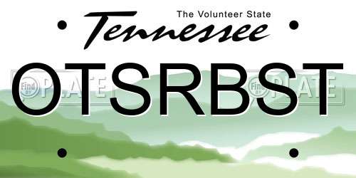 OTSRBST Tennessee License Plate