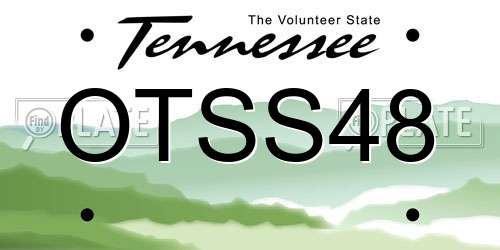 OTSS48 Tennessee License Plate