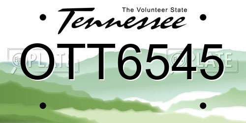 OTT6545 Tennessee License Plate