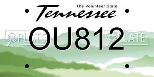 OU812 Tennessee License Plate