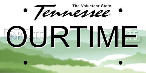 OURTIME Tennessee License Plate