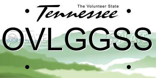 OVLGGSS Tennessee License Plate