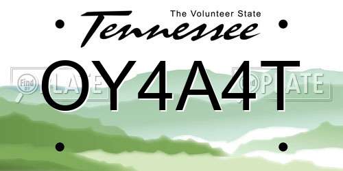 OY4A4T Tennessee License Plate
