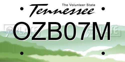 OZB07M Tennessee License Plate